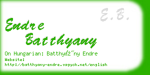 endre batthyany business card